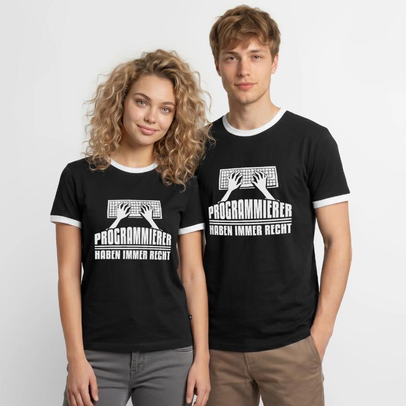 Programmierer Coder Software Entwickler Männer Kontrast-T-Shirt