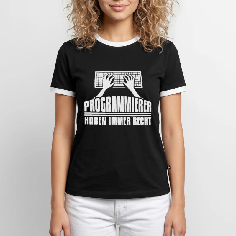 Programmierer Coder Software Entwickler Männer Kontrast-T-Shirt