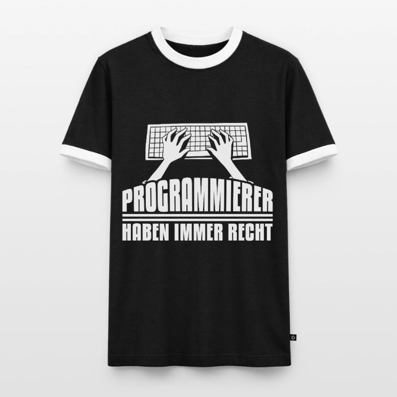 Programmierer Coder Software Entwickler Männer Kontrast-T-Shirt