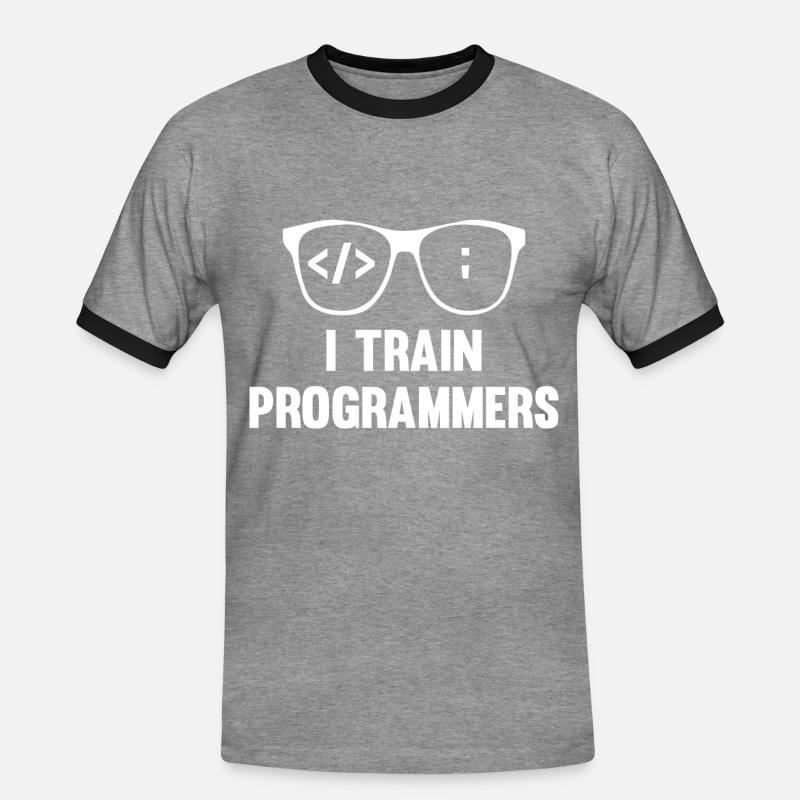 Programmierer Coder Software Entwickler - Männer Kontrast-T-Shirt - Grau meliert/Schwarz