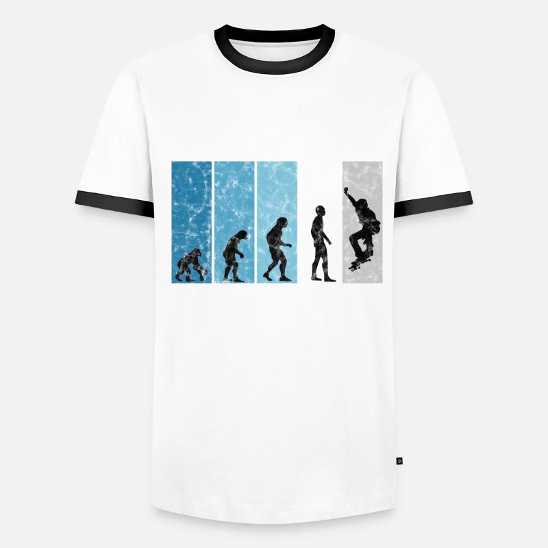 Evolution Skateboarder Skateboard Skater Skate T-shirt contrasté Homme