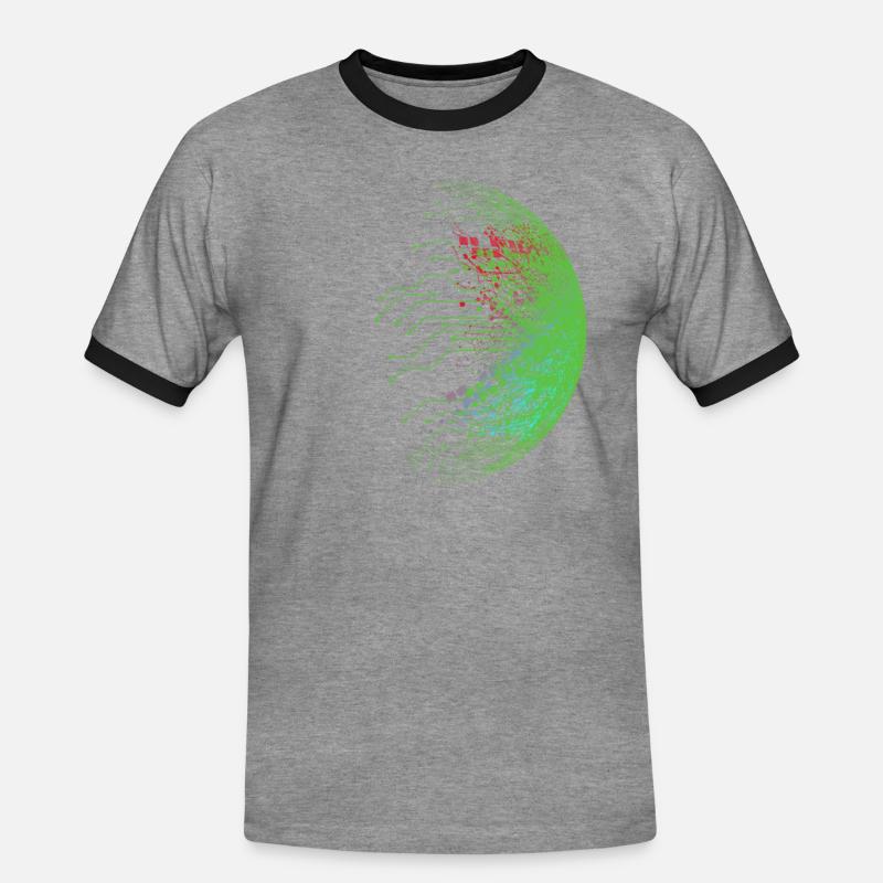 Binär Code - Männer Kontrast-T-Shirt - Grau meliert/Schwarz