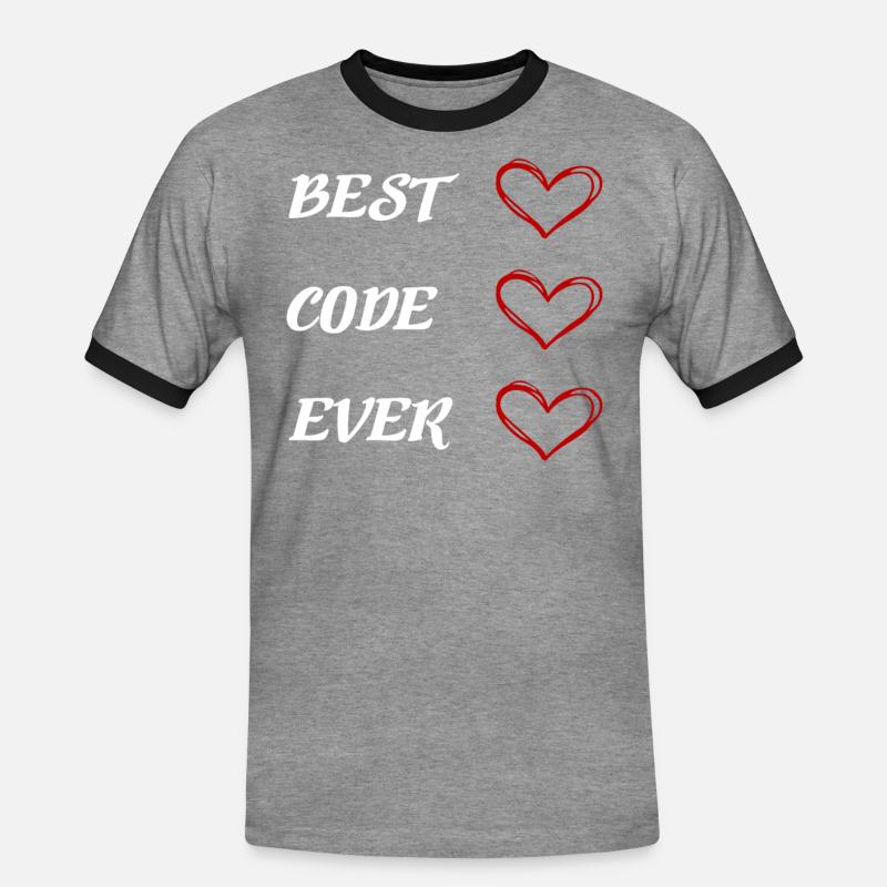 programmer - Men's Ringer Shirt - heather grey/black