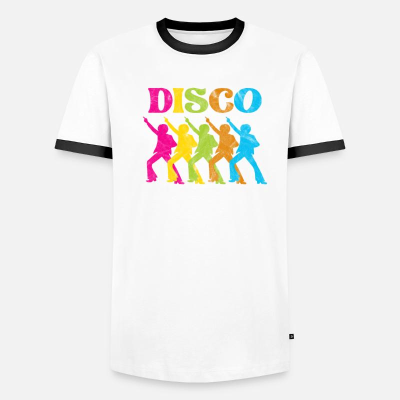 Disco Männer Kontrast-T-Shirt