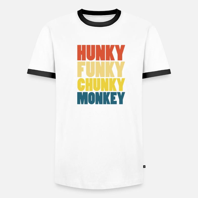 Hunky Funky Chunky Monkey Monkey Monkey Gift Men's Ringer Shirt