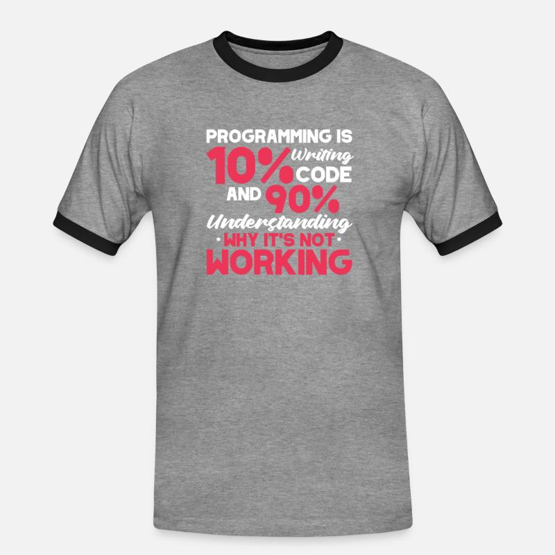 Softwareentwickler Programmierer Software - Männer Kontrast-T-Shirt - Grau meliert/Schwarz