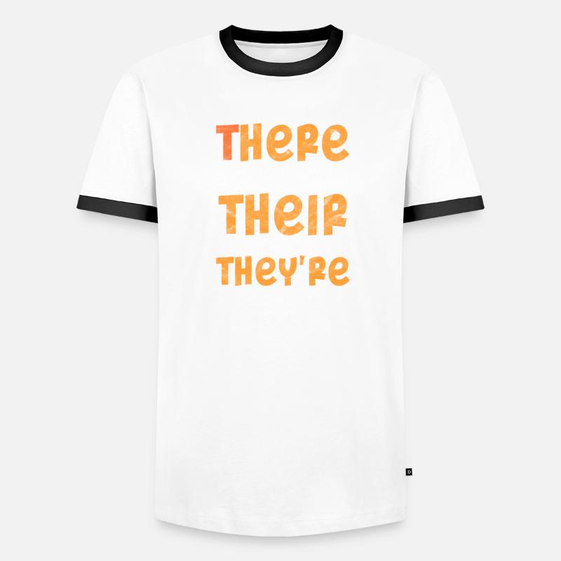 Grammatik Lehrer Männer Kontrast-T-Shirt