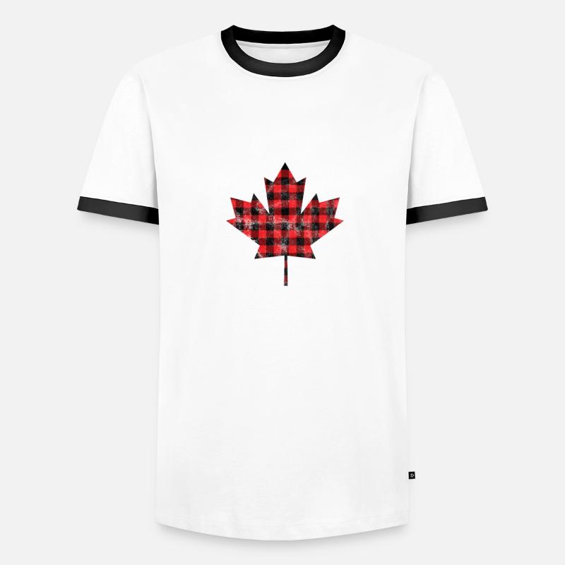 Canada Maple Leaf Flag Canada Vancouver Gift Men's Ringer Shirt