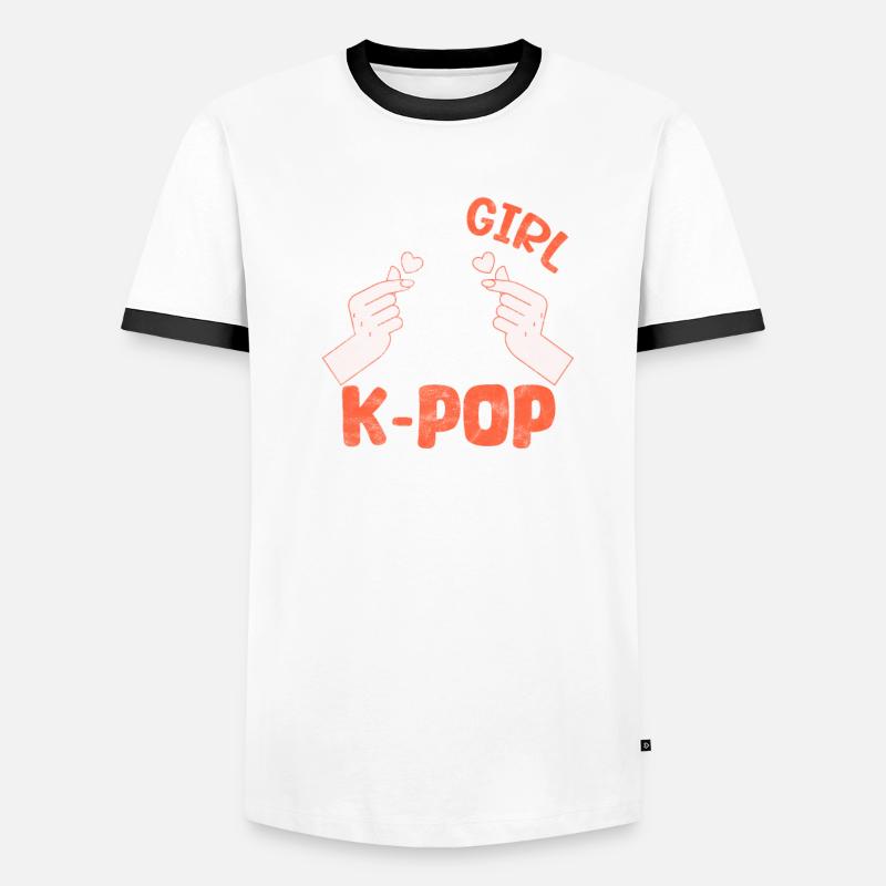 K-Pop Musique Coréenne Pop Corée Kpop Cadeau T-shirt contrasté Homme