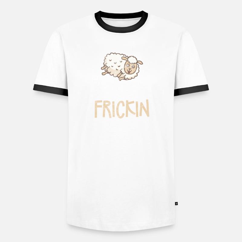 Moutons Élevage Élevage Mouton Chèvre Cadeau T-shirt contrasté Homme