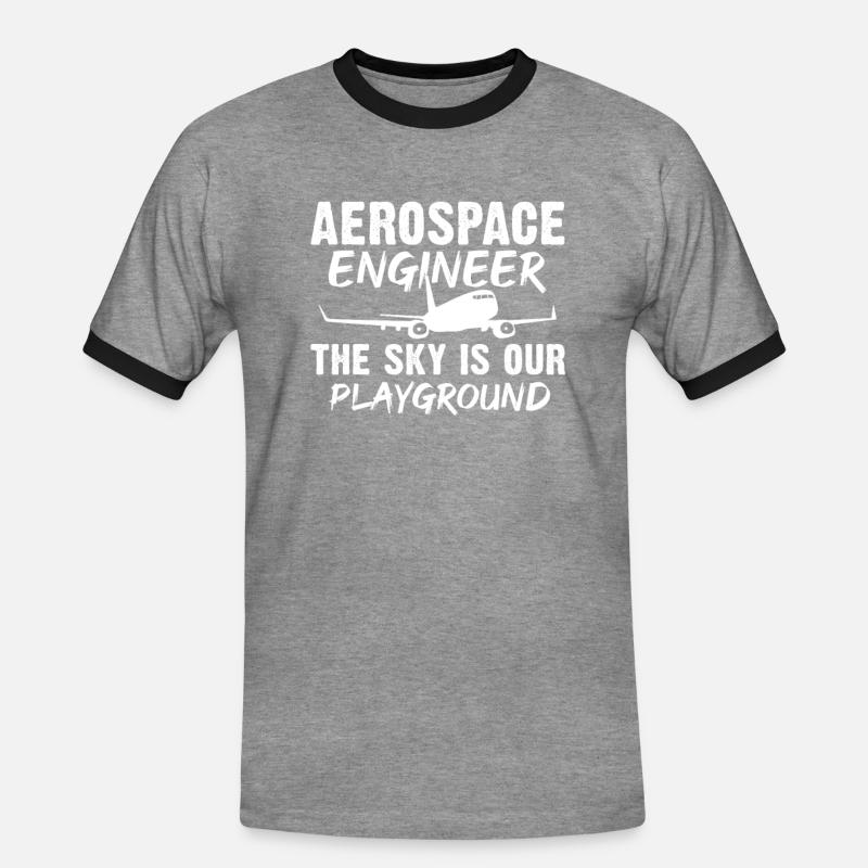 Space Engineer Aeronautical Engineer - Men's Ringer Shirt - heather grey/black