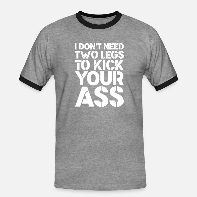 Amputation Amputation Prosthesis Gift - Men's Ringer Shirt - heather grey/black