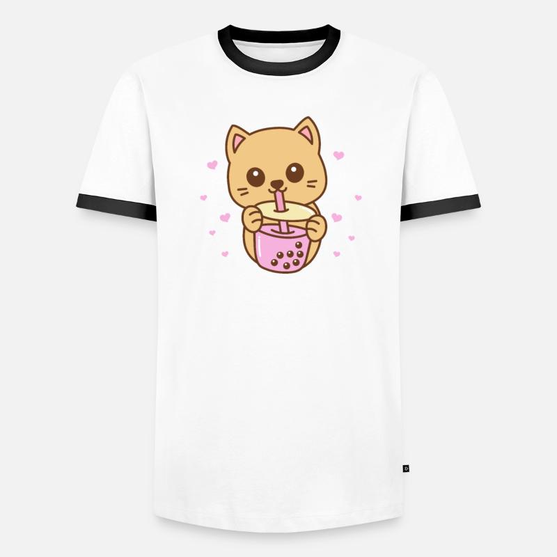 Bubble Tea Männer Kontrast-T-Shirt