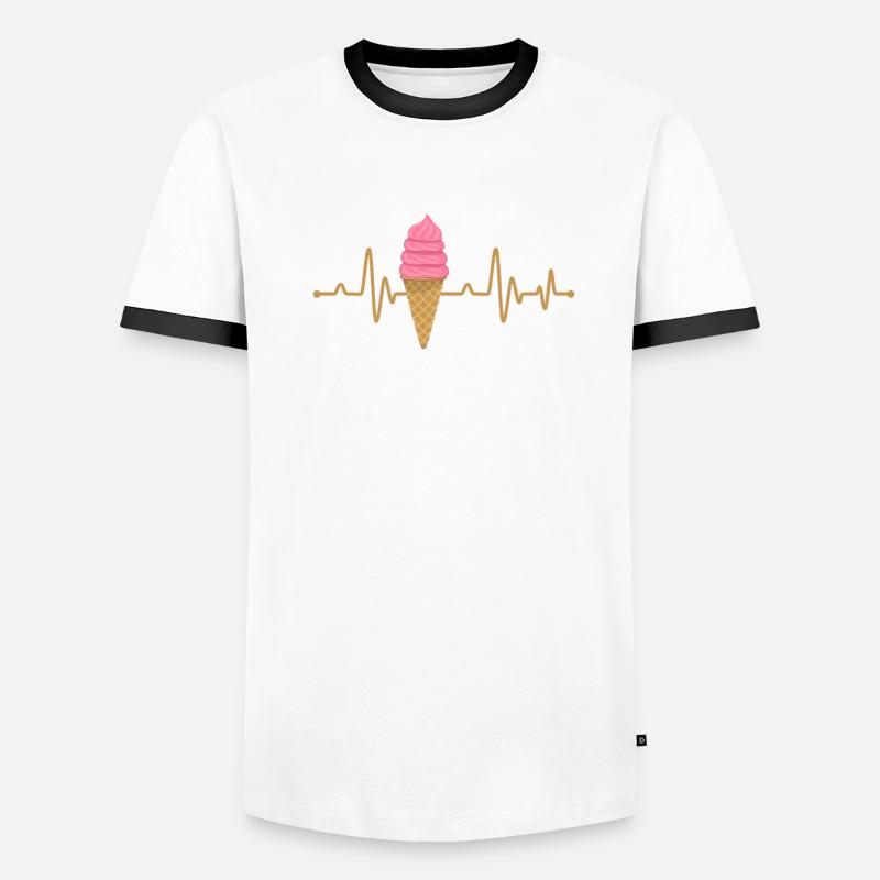 Eiscreme Eis Eiskrem Ice Cream Sommer Geschenk Männer Kontrast-T-Shirt