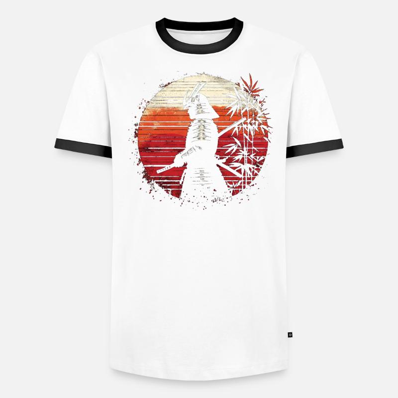Samurai Ronin Schwertkampf Krieger Geschenk Männer Kontrast-T-Shirt