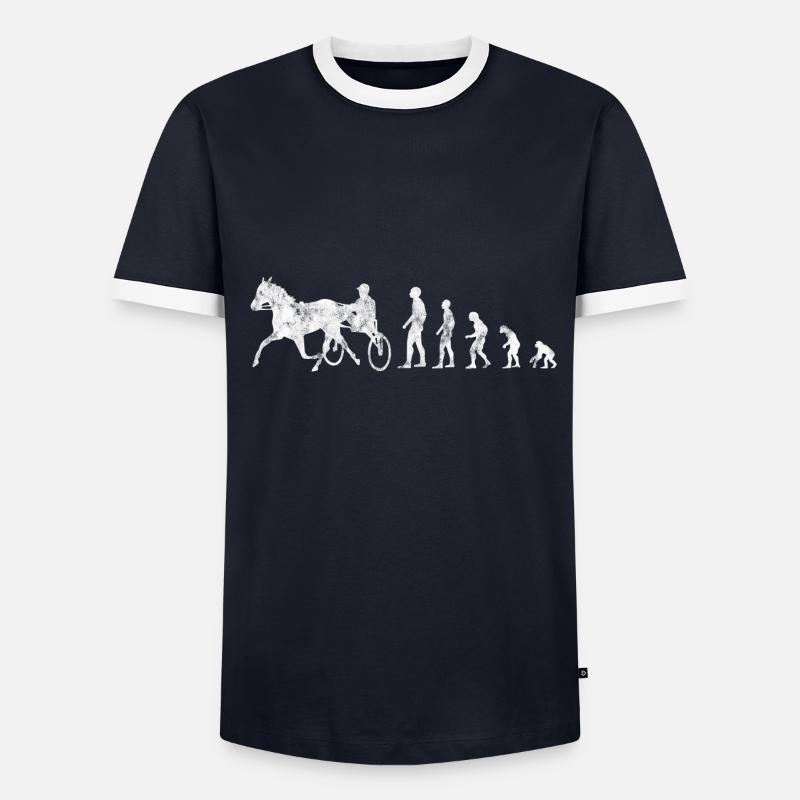 Courses de trotters au trot dans le style Evolution T-shirt contrasté Homme