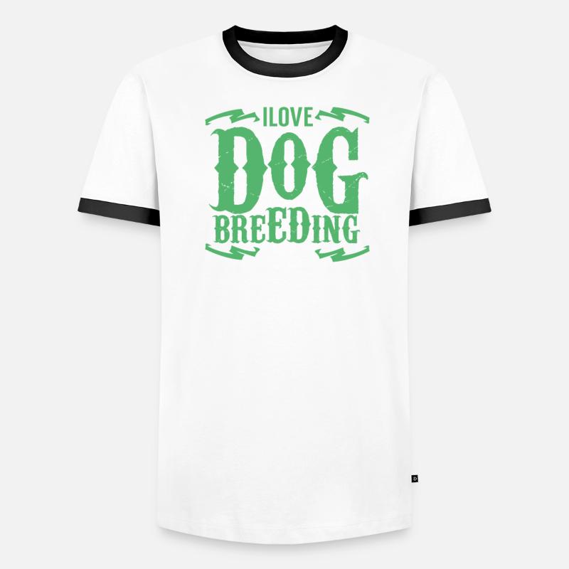 Chien élevage de chiens éleveurs élevages chiots T-shirt contrasté Homme