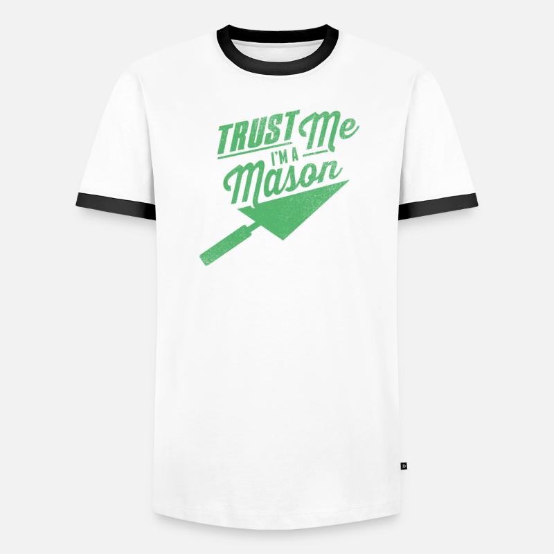Équipe d'opération formation maçon maçon maçons T-shirt contrasté Homme