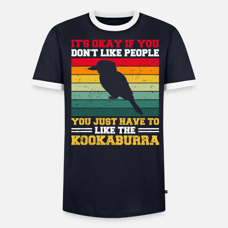 Jägerlieste Kookaburra Eisvogel Vogel - Männer Kontrast-T-Shirt - undefined
