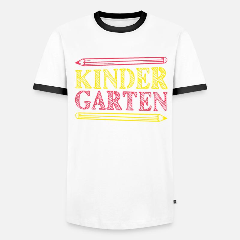 Kindergarten Kindergärtner Lehrer Regenbogenfarben Männer Kontrast-T-Shirt