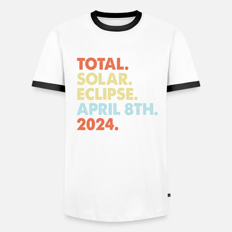 Total Solar Eclipse April 8th 2024 Totality Astron Men's Ringer Shirt