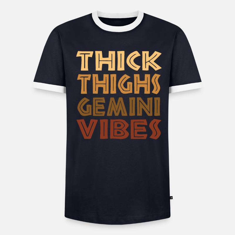 Cuisses épaisses Gémeaux Vibes Mélanine T-shirt contrasté Homme