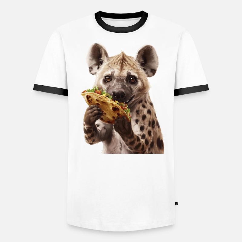 Hyäne Männer Kontrast-T-Shirt