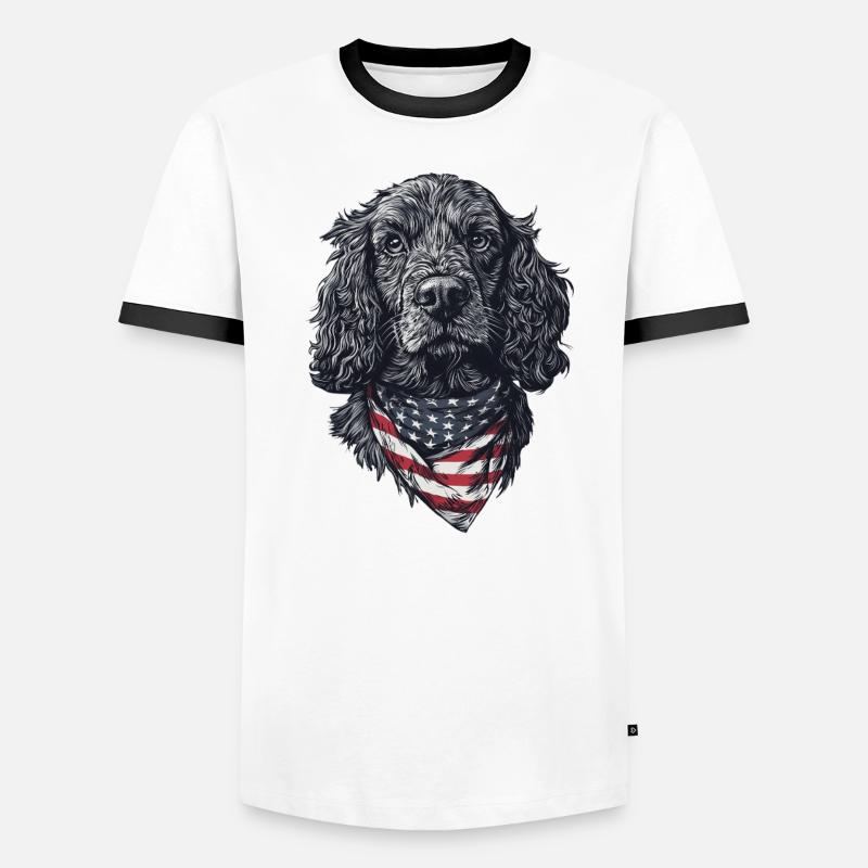 Cocker Spaniel Männer Kontrast-T-Shirt