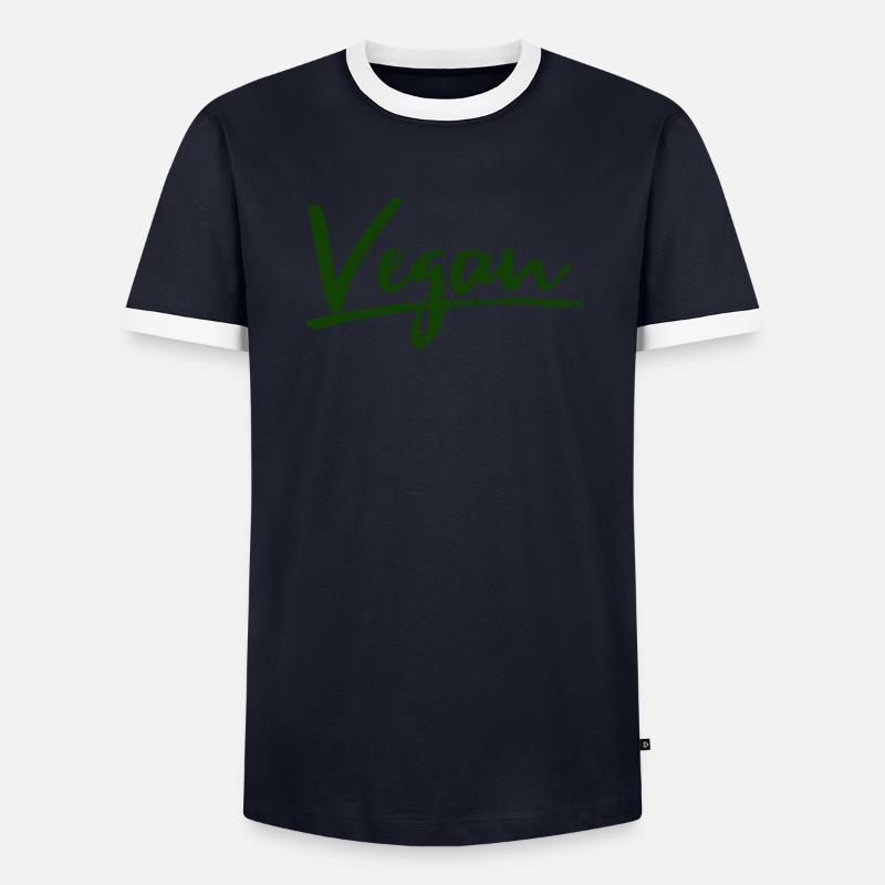 végétalien T-shirt contrasté Homme