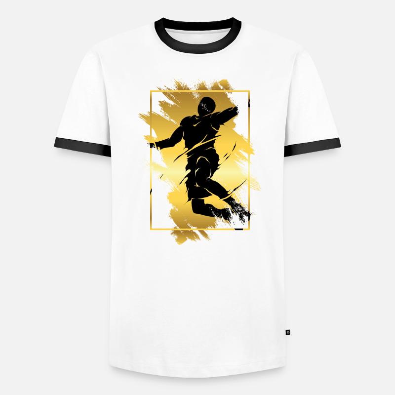 Basketteur Basketteur Dunking Gold Splash T-shirt contrasté Homme