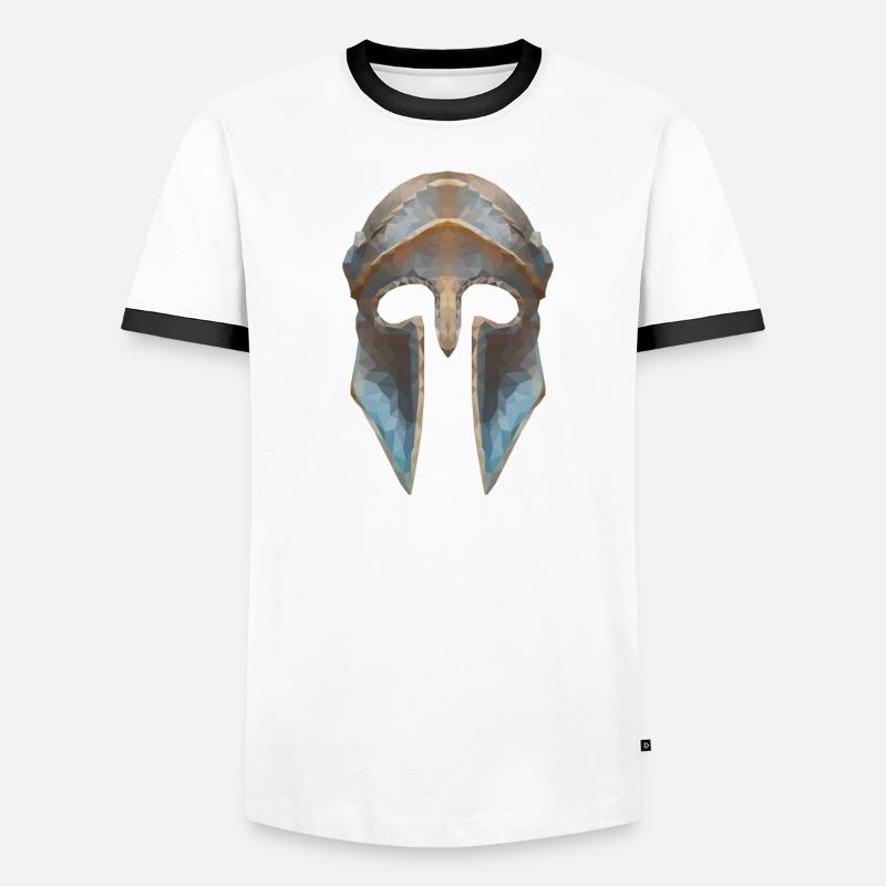 Gladiator's helmet low polygon effect Men's Ringer Shirt