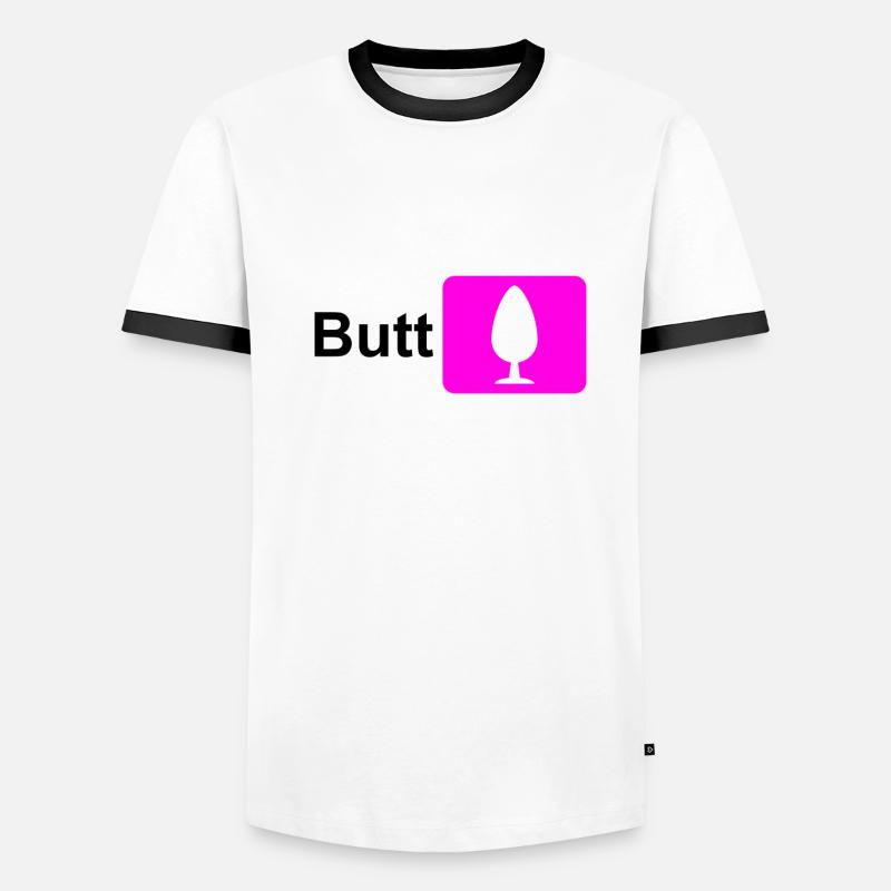 Butt Plug Icon Pink (for light background) Men's Ringer Shirt