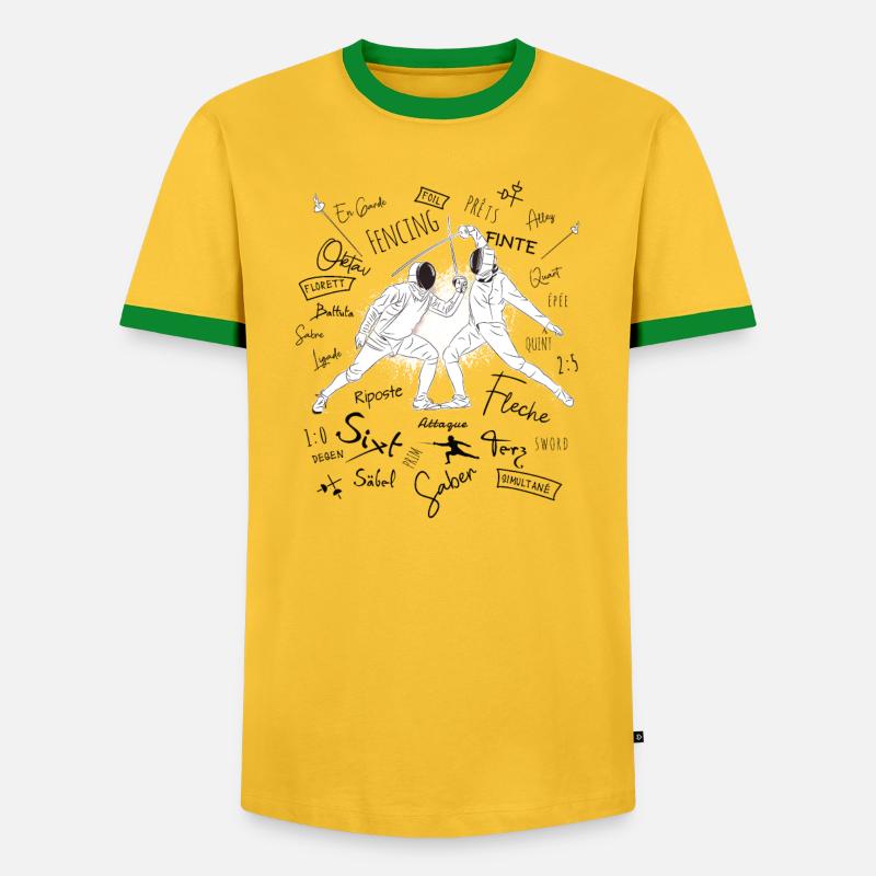 Fechten Begriffe Training Geschenk - Männer Kontrast-T-Shirt - undefined