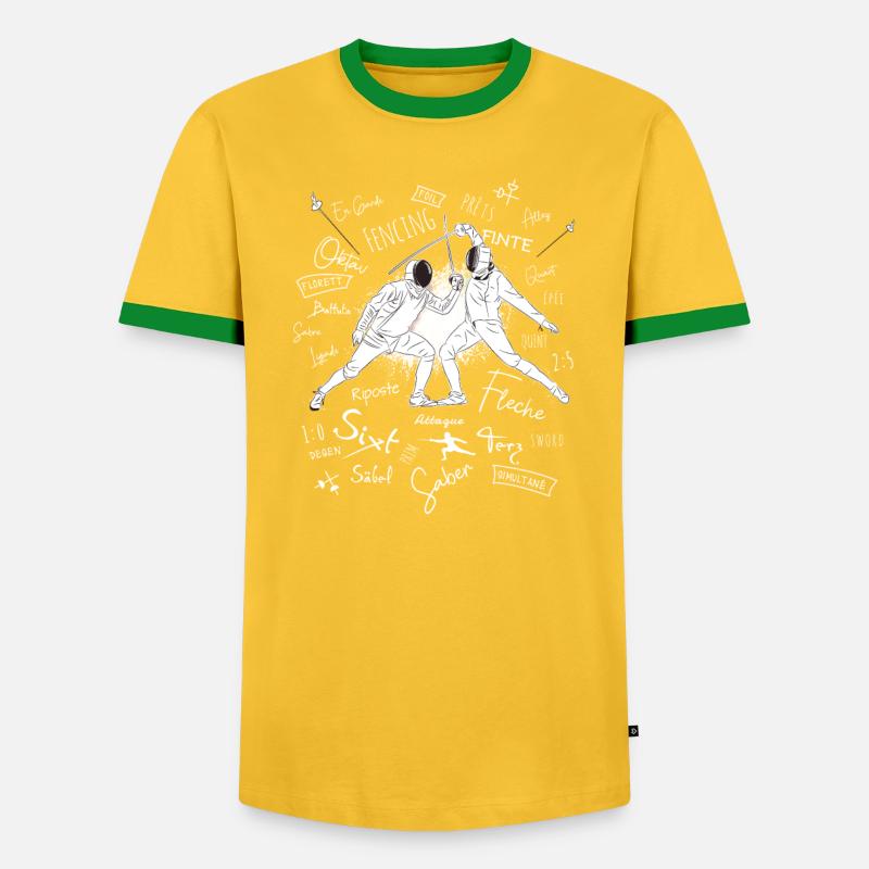 Fechten Begriffe Training Geschenk - Männer Kontrast-T-Shirt - undefined