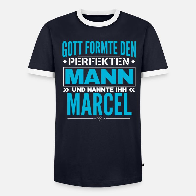Marcel Name Design - Männer Kontrast-T-Shirt - undefined