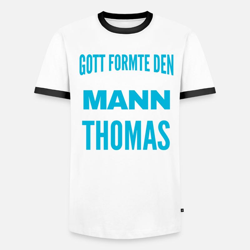 Thomas Name Design Männer Kontrast-T-Shirt