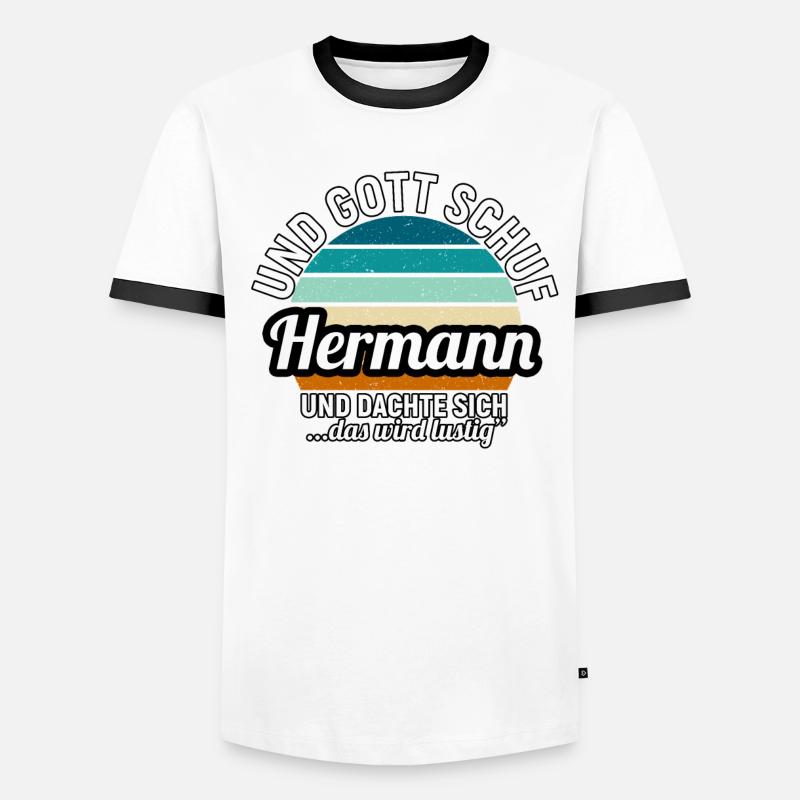 Hermann Männer Kontrast-T-Shirt