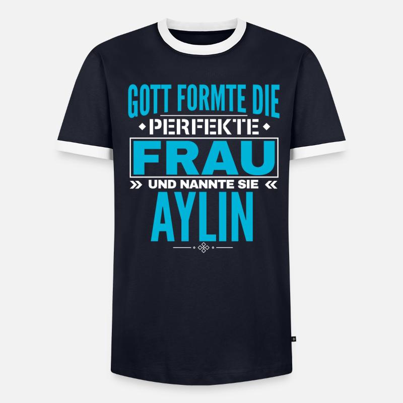 Conception du nom Aylin T-shirt contrasté Homme