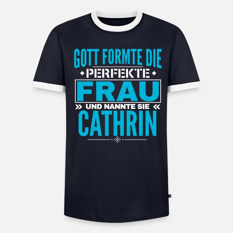 Conception du nom Cathrin T-shirt contrasté Homme