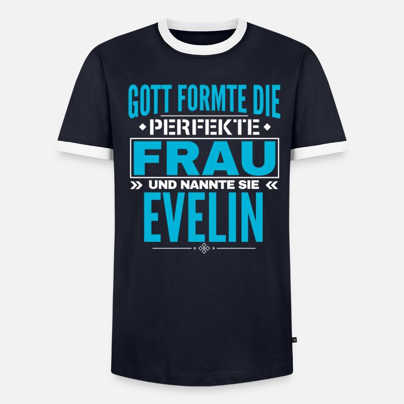 Conception du nom Evelin T-shirt contrasté Homme