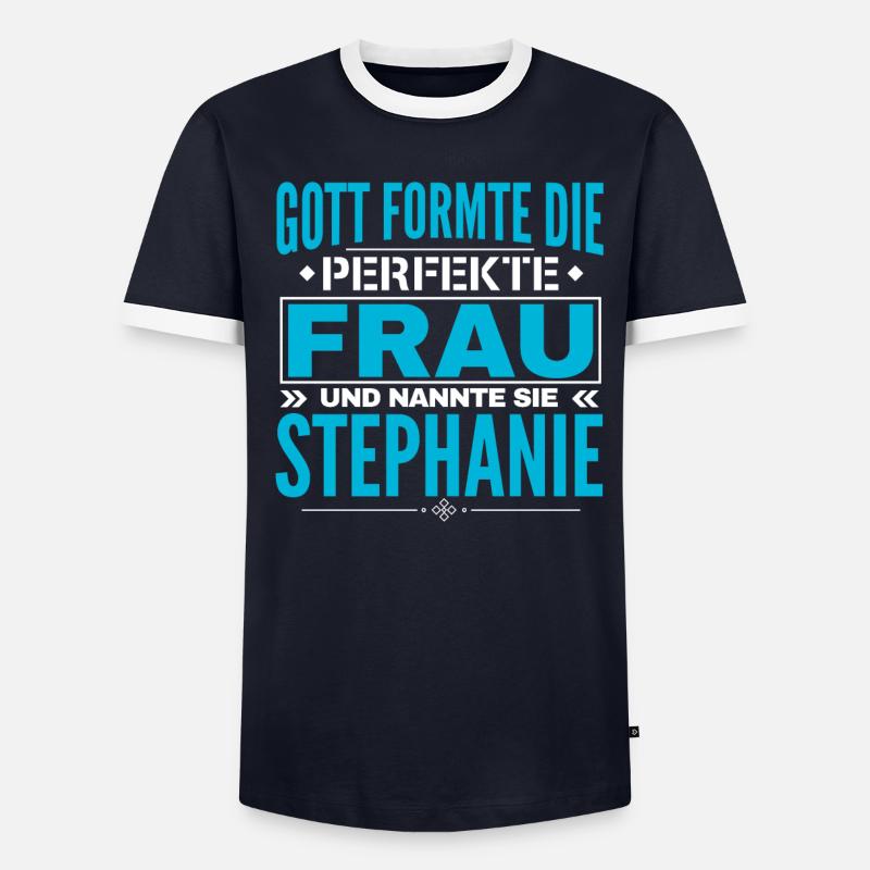 Conception de nom de Stéphanie T-shirt contrasté Homme