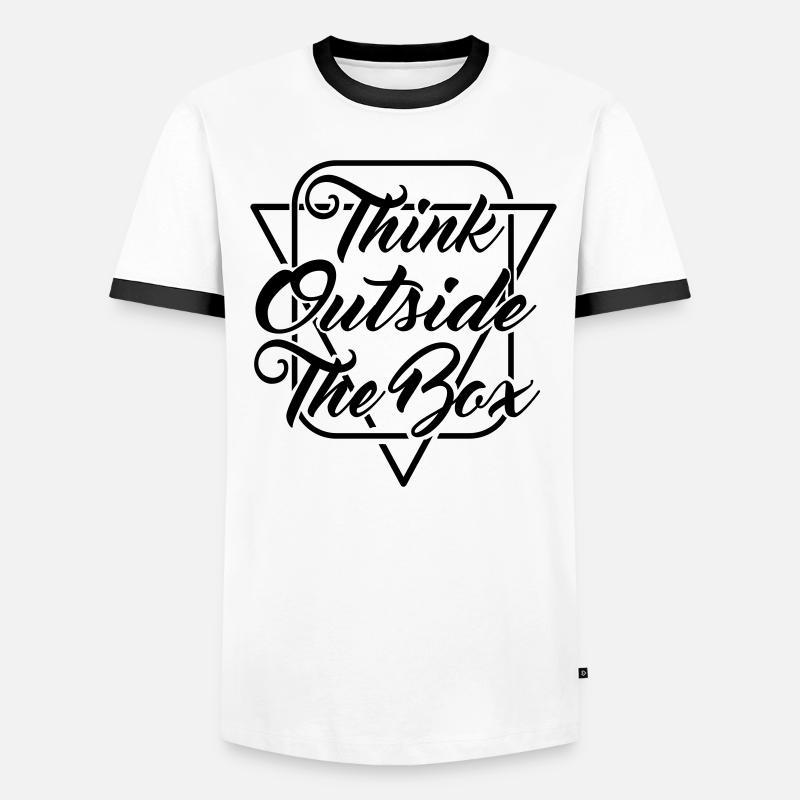 Think outside the box - Creativity - Customizable Men's Ringer Shirt