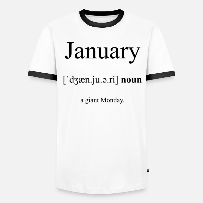 Janvier (Janvier) Dictionnaire de définitions T-shirt contrasté Homme