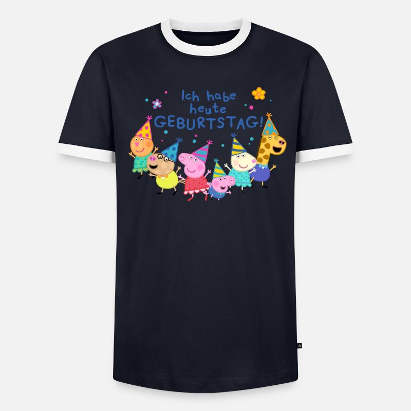 Peppa Pig Geburtstagsdesign Mit Spruch Männer Kontrast-T-Shirt