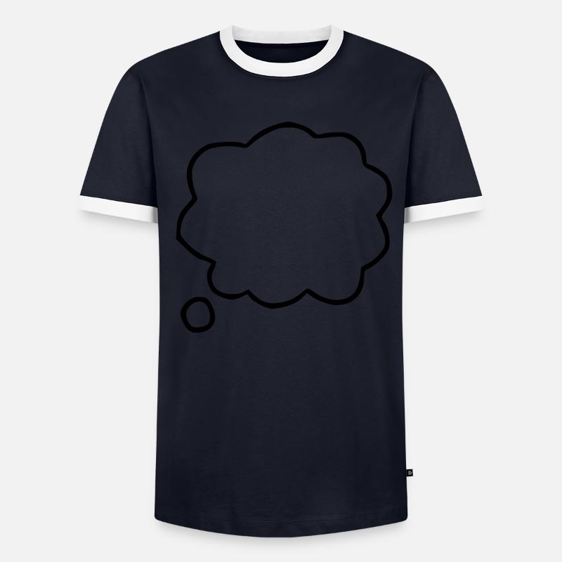 Emoji Thought Bubble Sketch Black Men's Ringer Shirt