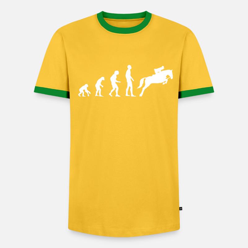 Evolution Springreiten - Männer Kontrast-T-Shirt - undefined