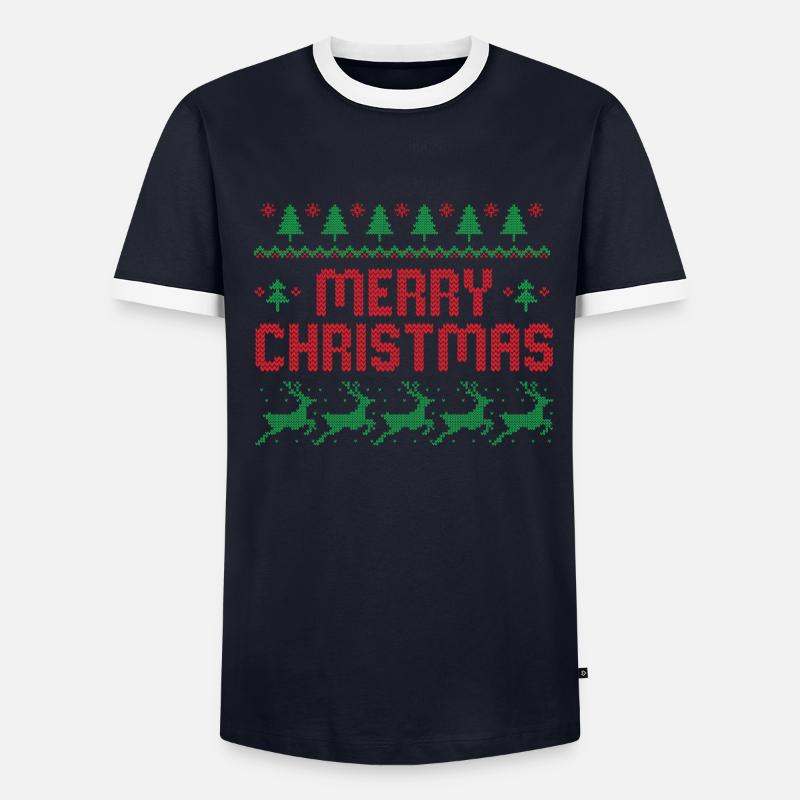 Joyeux Noël T-shirt contrasté Homme