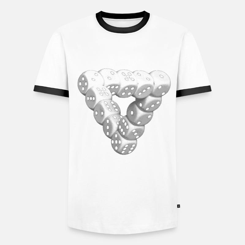 Cube Dices Cubes Illusion Men's Ringer Shirt