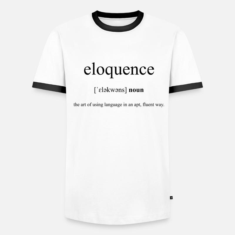 Eloquence | Eloquenz Definition Dictionary Männer Kontrast-T-Shirt