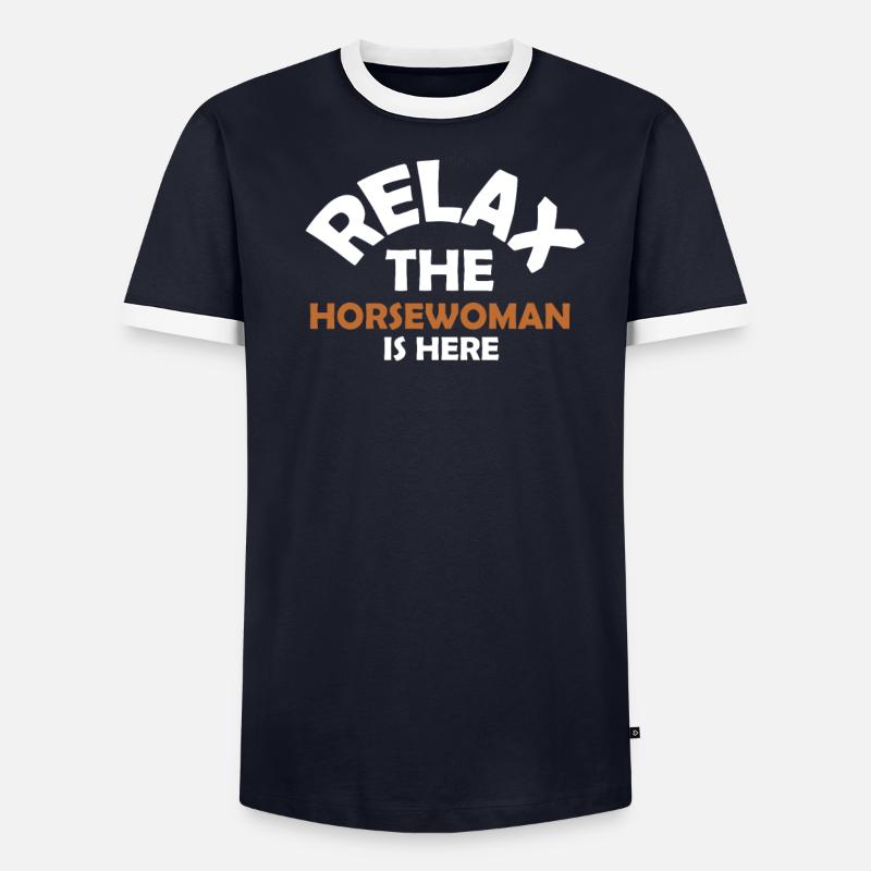 Pferdemädchen Pferdefrau Pferd Geschenkidee - Männer Kontrast-T-Shirt - undefined